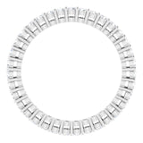 14K Gold Round Lab-Grown Diamond Shared-Prong Eternity Band – 1.7 mm Stones (1/2–5/8 CTW) - White Gold - view 2