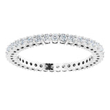 Platinum Round Lab-Grown Diamond Shared-Prong Eternity Band – 1.5 mm Stones (1/2 CTW) - view 3