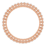 14K Gold Round Lab-Grown Diamond Shared-Prong Eternity Band – 1.5 mm Stones (1/2 CTW) - Rose Gold - view 2