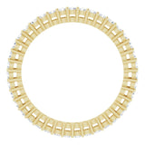 14K Gold Round Lab-Grown Diamond Shared-Prong Eternity Band – 1.5 mm Stones (1/2 CTW) - Yellow Gold - view 2