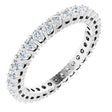 Platinum Round Natural Diamond Shared-Prong Eternity Band – 1.7 mm Stones (1/2–3/4 CTW)