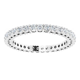 Platinum Round Natural Diamond Shared-Prong Eternity Band – 1.7 mm Stones (1/2–3/4 CTW) - view 3