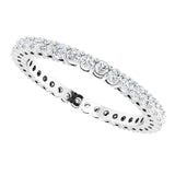 Platinum Round Natural Diamond Shared-Prong Eternity Band – 1.7 mm Stones (1/2–3/4 CTW) - view 5