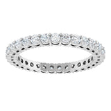 Platinum Round Lab-Grown Diamond Shared-Prong Eternity Band – 2 mm Stones (7/8–1 CTW) - view 3