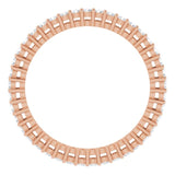 14K Gold Round Natural Diamond Shared-Prong Eternity Band – 1.5 mm Stones (1/2–5/8 CTW) - Rose Gold - view 2