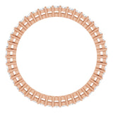 14K Gold Round Lab-Grown Diamond Shared-Prong Eternity Band – 1.5 mm Stones (1/2 CTW) - Rose Gold - view 2