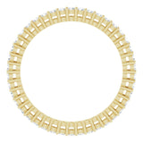 14K Gold Round Natural Diamond Shared-Prong Eternity Band – 1.5 mm Stones (1/2–5/8 CTW) - Yellow Gold - view 2