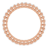 14K Gold Round Lab-Grown Diamond Shared-Prong Eternity Band – 1.7 mm Stones (1/2–5/8 CTW) - Rose Gold - view 2