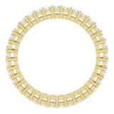 14K Gold Round Lab-Grown Diamond Shared-Prong Eternity Band – 1.7 mm Stones (1/2–5/8 CTW) - Yellow Gold - view 2