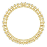 14K Gold Round Lab-Grown Diamond Shared-Prong Eternity Band – 1.7 mm Stones (1/2–5/8 CTW) - Yellow Gold - view 2