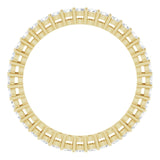 14K Gold Round Lab-Grown Diamond Shared-Prong Eternity Band – 1.7 mm Stones (1/2–5/8 CTW) - Yellow Gold - view 2