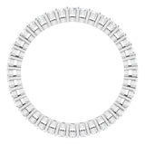 Platinum Round Natural Diamond Shared-Prong Eternity Band – 1.7 mm Stones (1/2–3/4 CTW) - view 2