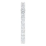 Platinum Round Lab-Grown Diamond Shared-Prong Eternity Band – 2 mm Stones (7/8–1 CTW) - view 4