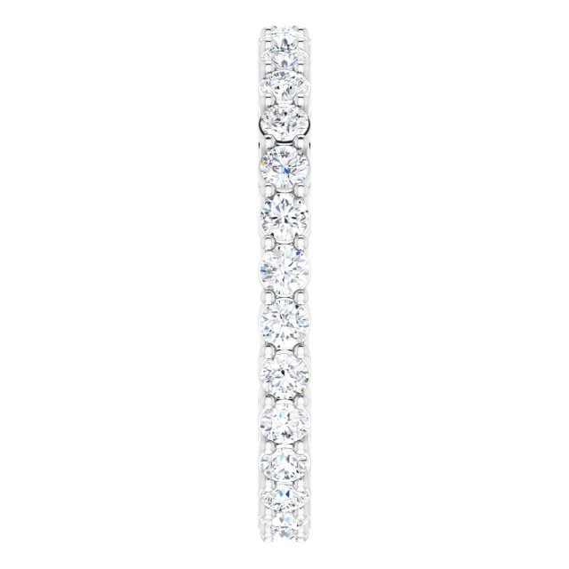 Platinum Round Lab-Grown Diamond Shared-Prong Eternity Band – 2 mm Stones (7/8–1 CTW) - view 4