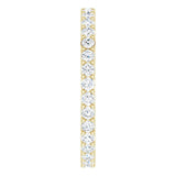 14K Gold Round Lab-Grown Diamond Shared-Prong Eternity Band – 1.7 mm Stones (1/2–5/8 CTW) - Yellow Gold - view 4