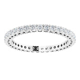 Platinum Round Lab-Grown Diamond Shared-Prong Eternity Band – 1.7 mm Stones (1/2–5/8 CTW) - view 3