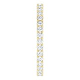 14K Gold Round Lab-Grown Diamond Shared-Prong Eternity Band – 1.7 mm Stones (1/2–5/8 CTW) - Yellow Gold - view 4