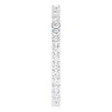 Platinum Round Natural Diamond Shared-Prong Eternity Band – 1.7 mm Stones (1/2–3/4 CTW) - view 4