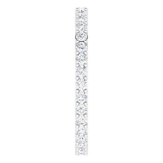 Platinum Round Natural Diamond Shared-Prong Eternity Band – 1.7 mm Stones (1/2–3/4 CTW) - view 4