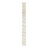 14K Gold Round Lab-Grown Diamond Shared-Prong Eternity Band – 1.7 mm Stones (1/2–5/8 CTW) - Yellow Gold - view 4