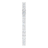 Platinum Round Natural Diamond Shared-Prong Eternity Band – 1.7 mm Stones (1/2–3/4 CTW) - view 4