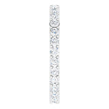 Platinum Round Lab-Grown Diamond Shared-Prong Eternity Band – 2 mm Stones (7/8–1 CTW) - view 4