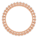 14K Gold Round Lab-Grown Diamond Shared-Prong Eternity Band – 1.7 mm Stones (1/2–5/8 CTW) - Rose Gold - view 2