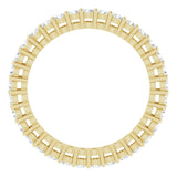 14K Gold Round Lab-Grown Diamond Shared-Prong Eternity Band – 1.7 mm Stones (1/2–5/8 CTW) - Yellow Gold - view 2
