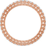 14K Gold Round Lab-Grown Diamond Shared-Prong Eternity Band – 1.7 mm Stones (1/2–5/8 CTW) - Rose Gold - view 2