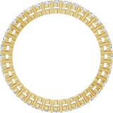 14K Gold Round Lab-Grown Diamond Shared-Prong Eternity Band – 1.7 mm Stones (1/2–5/8 CTW) - Yellow Gold - view 2