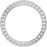 14K Gold Round Lab-Grown Diamond Shared-Prong Eternity Band – 1.7 mm Stones (1/2–5/8 CTW) - White Gold - view 2
