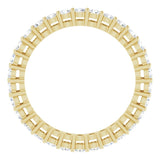 14K Gold Round Lab-Grown Diamond Shared-Prong Eternity Band – 2 mm Stones (7/8–1 CTW) - Yellow Gold - view 2