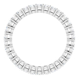 Platinum Round Natural Diamond Shared-Prong Eternity Band – 2 mm Stones (3/4–1 CTW) - view 2