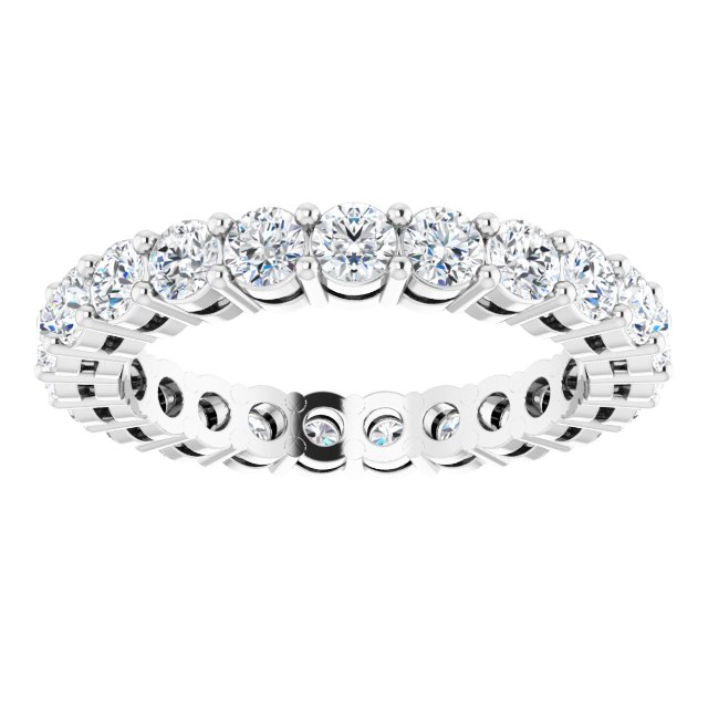 Platinum Round Lab-Grown Diamond Shared-Prong Eternity Band – 2.5 mm Stones (1 3/8–1 1/2 CTW) - view 3