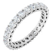 Platinum Round Natural Diamond Shared-Prong Eternity Band – 2.5 mm Stones (1 3/8–1 1/2 CTW)