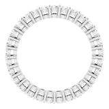 Platinum Round Lab-Grown Diamond Shared-Prong Eternity Band – 2 mm Stones (7/8–1 CTW) - view 2