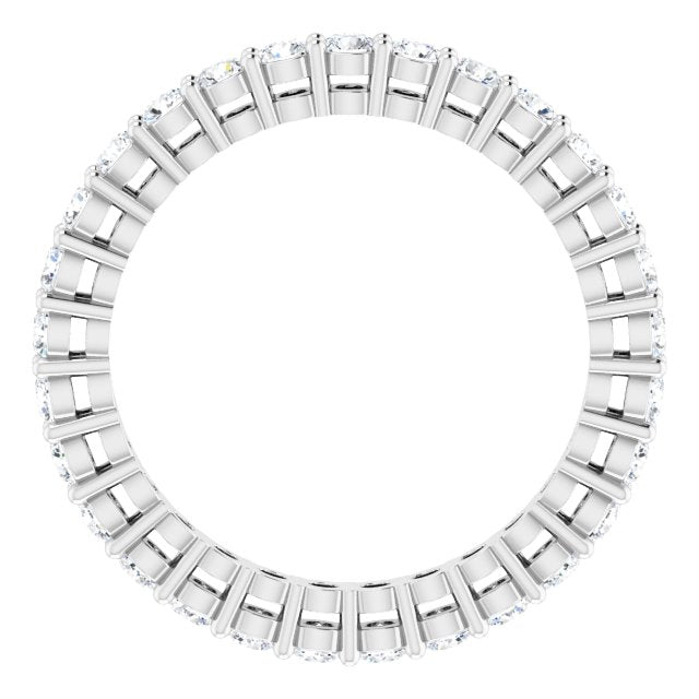 Platinum Round Lab-Grown Diamond Shared-Prong Eternity Band – 2 mm Stones (7/8–1 CTW) - view 2
