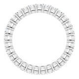 Platinum Round Lab-Grown Diamond Shared-Prong Eternity Band – 2 mm Stones (7/8–1 CTW) - view 2