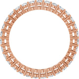 14K Gold Round Lab-Grown Diamond Shared-Prong Eternity Band – 2 mm Stones (7/8–1 CTW) - Rose Gold - view 2