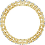 14K Gold Round Lab-Grown Diamond Shared-Prong Eternity Band – 2 mm Stones (7/8–1 CTW) - Yellow Gold - view 2