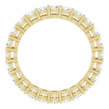 14K Gold Round Lab-Grown Diamond Shared-Prong Eternity Band – 2.5 mm Stones (1 3/8–1 1/2 CTW) - Yellow Gold - view 2