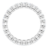 14K Gold Round Lab-Grown Diamond Shared-Prong Eternity Band – 2.5 mm Stones (1 3/8–1 1/2 CTW) - White Gold - view 2