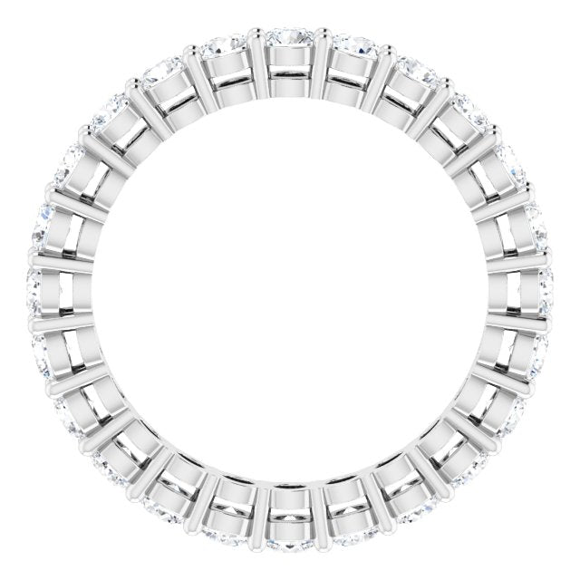 Platinum Round Lab-Grown Diamond Shared-Prong Eternity Band – 2.5 mm Stones (1 3/8–1 1/2 CTW) - view 2