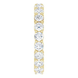 14K Gold Round Lab-Grown Diamond Shared-Prong Eternity Band – 2.8 mm Stones - Yellow Gold - view 4