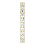 14K Gold Round Lab-Grown Diamond Shared-Prong Eternity Band – 2.5 mm Stones (1 3/8–1 1/2 CTW) - Yellow Gold - view 4