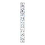 14K Gold Round Lab-Grown Diamond Shared-Prong Eternity Band – 2.5 mm Stones (1 3/8–1 1/2 CTW) - White Gold - view 4