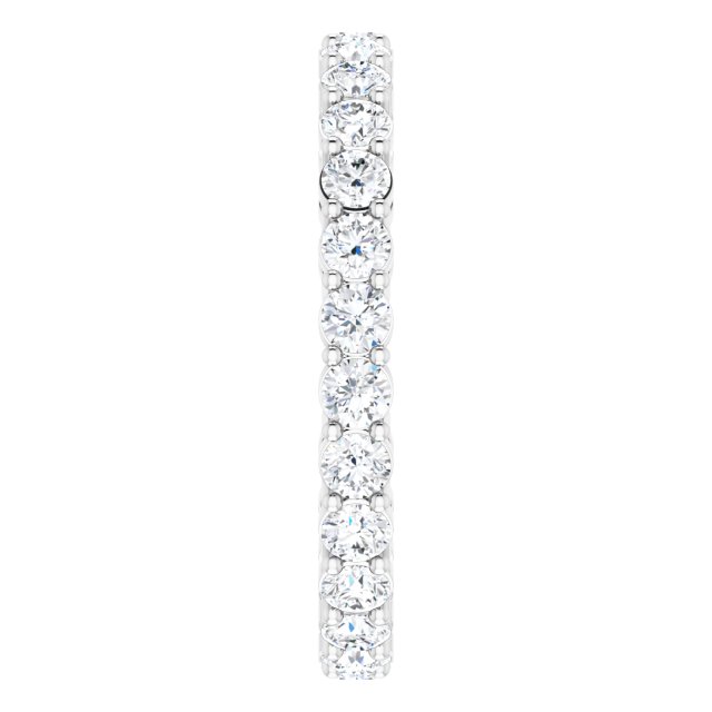 Platinum Round Lab-Grown Diamond Shared-Prong Eternity Band – 2.5 mm Stones (1 3/8–1 1/2 CTW) - view 4