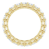 14K Gold Round Lab-Grown Diamond Shared-Prong Eternity Band – 2.8 mm Stones - Yellow Gold - view 2
