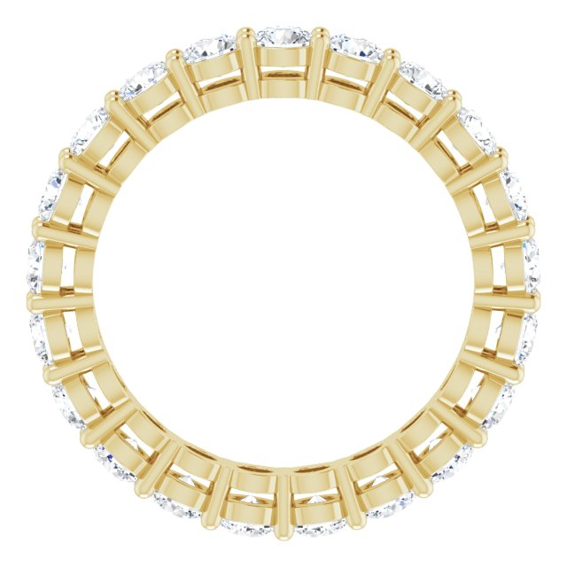 14K Gold Round Lab-Grown Diamond Shared-Prong Eternity Band – 2.8 mm Stones - Yellow Gold - view 2