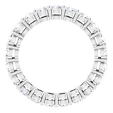 Platinum Round Lab-Grown Diamond Shared-Prong Eternity Band – 2.8 mm Stones - view 2